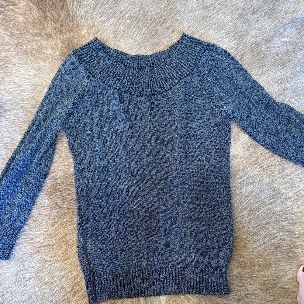 Arden B Charcoal Cowl Neck Sweater